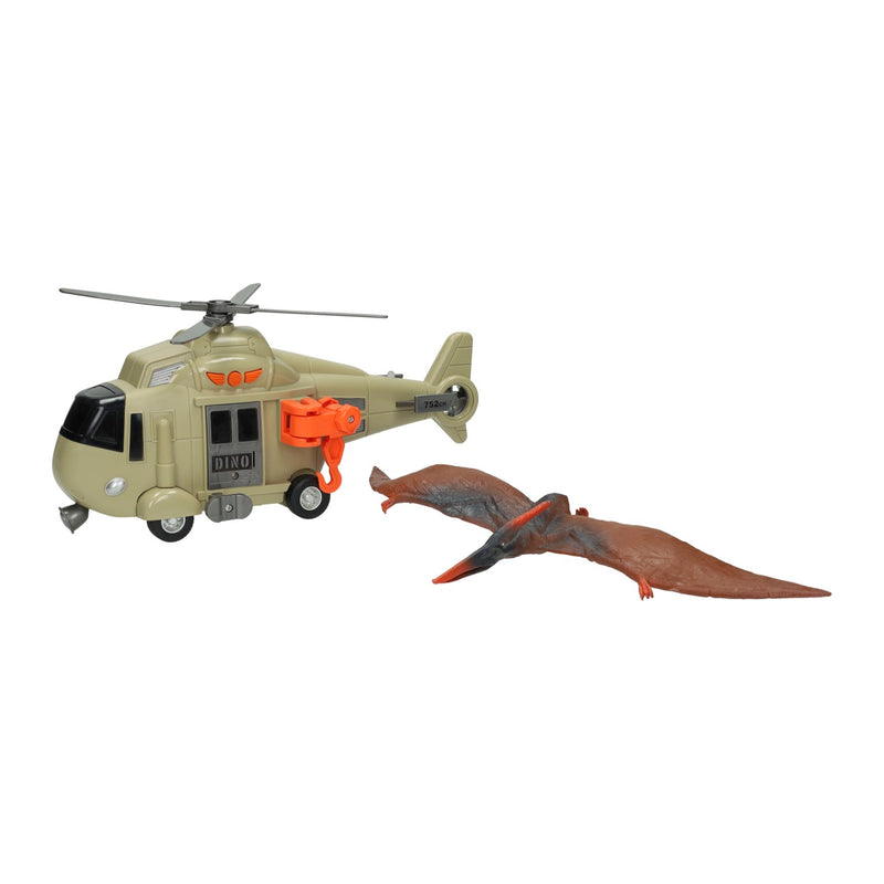 Cargue la imagen en el visor de la galería, Helicopter met dinosaurus - incl. licht en geluid