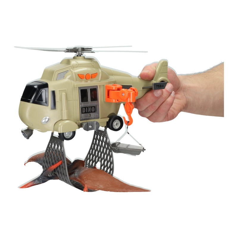 Cargue la imagen en el visor de la galería, Helicopter met dinosaurus - incl. licht en geluid