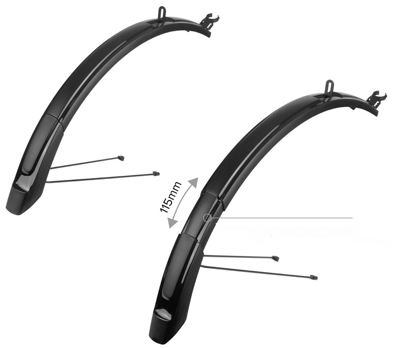 Load image into Gallery viewer, Polisport spatbord verlenger mtb 26'-29 65mm - zwart