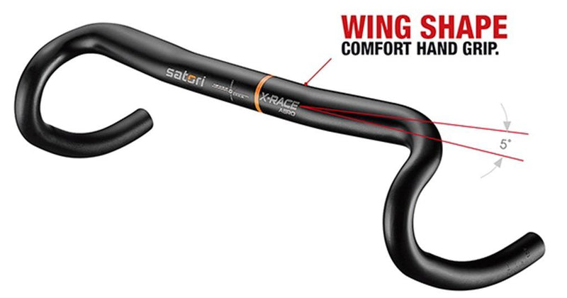 Load image into Gallery viewer, Satori Stuur X-Race Aero ø31.8mm B=420mm mat zwart