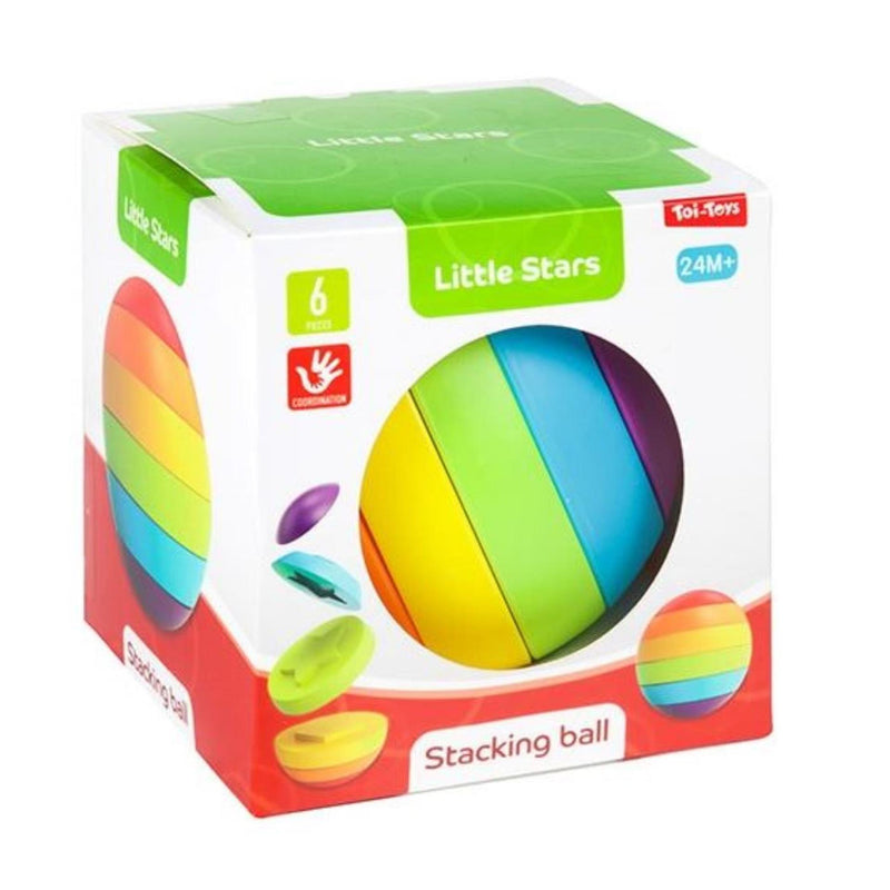 Load image into Gallery viewer, Toi-toys little stars stapeltoren puzzelbal 6-delig