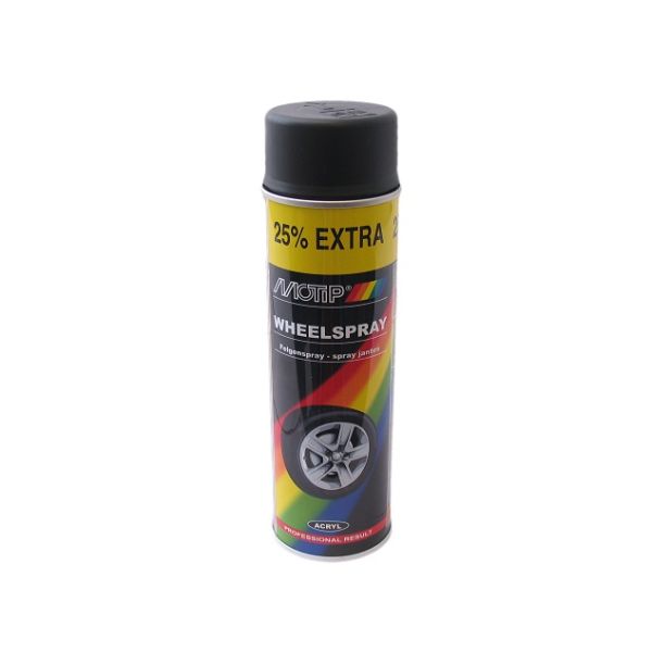 Afbeelding laden in galerijviewer, Motip spuitbus 400ml wheelspray mat-zwart