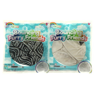 Chargez l'image dans la visionneuse de la galerie, Pluchiez bouncing furry wild animals 23 cm assorti panda zebra tijger | 6 stuks