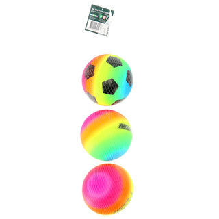 Load image into Gallery viewer, Alert sport minivoetbal 15 cm pvc regenboog (3 stuks) | 3 stuks