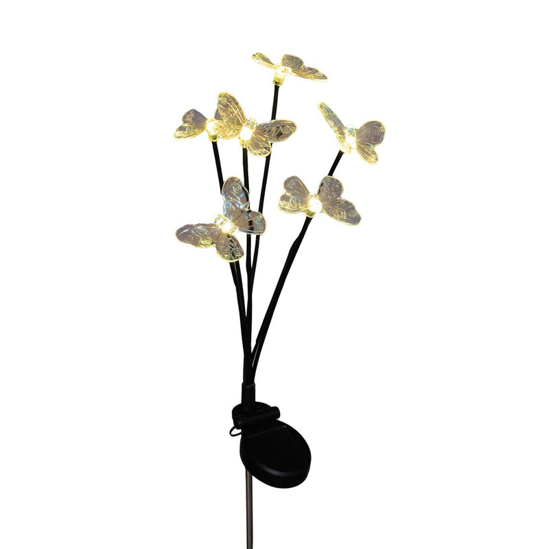 Cargue la imagen en el visor de la galería, Anna's collection solar steker vlinders 6led 6,5x70cm warm wit