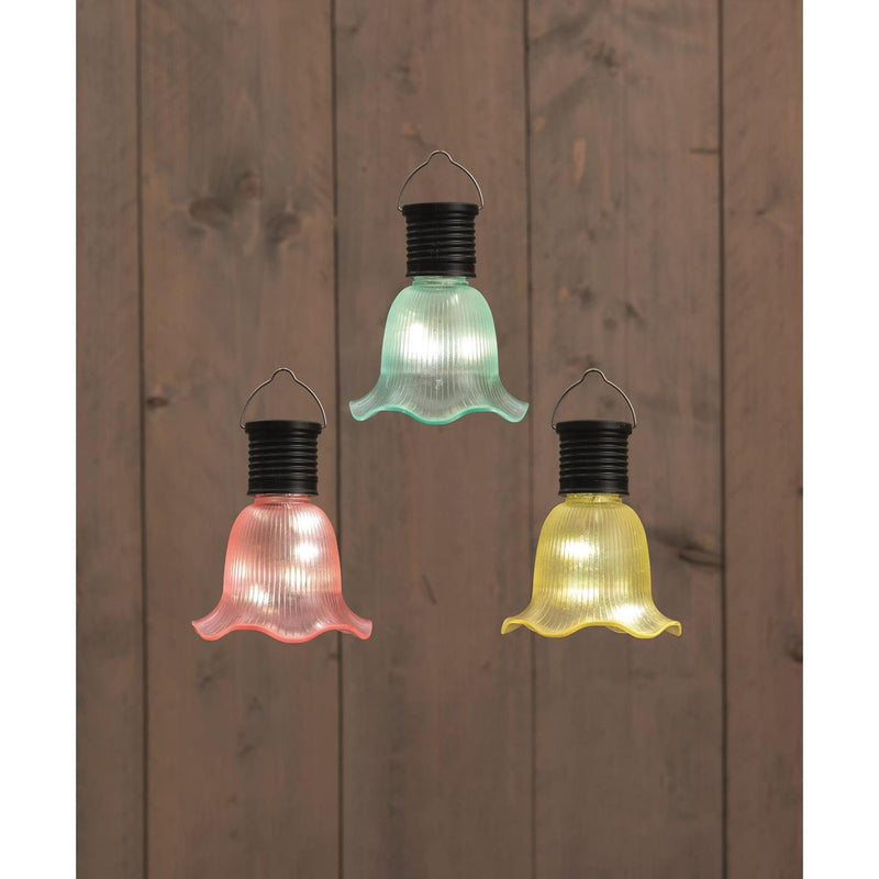 Cargue la imagen en el visor de la galería, Anna's collection solar lampje bloem 8x10cm geel groen roze led warm wit