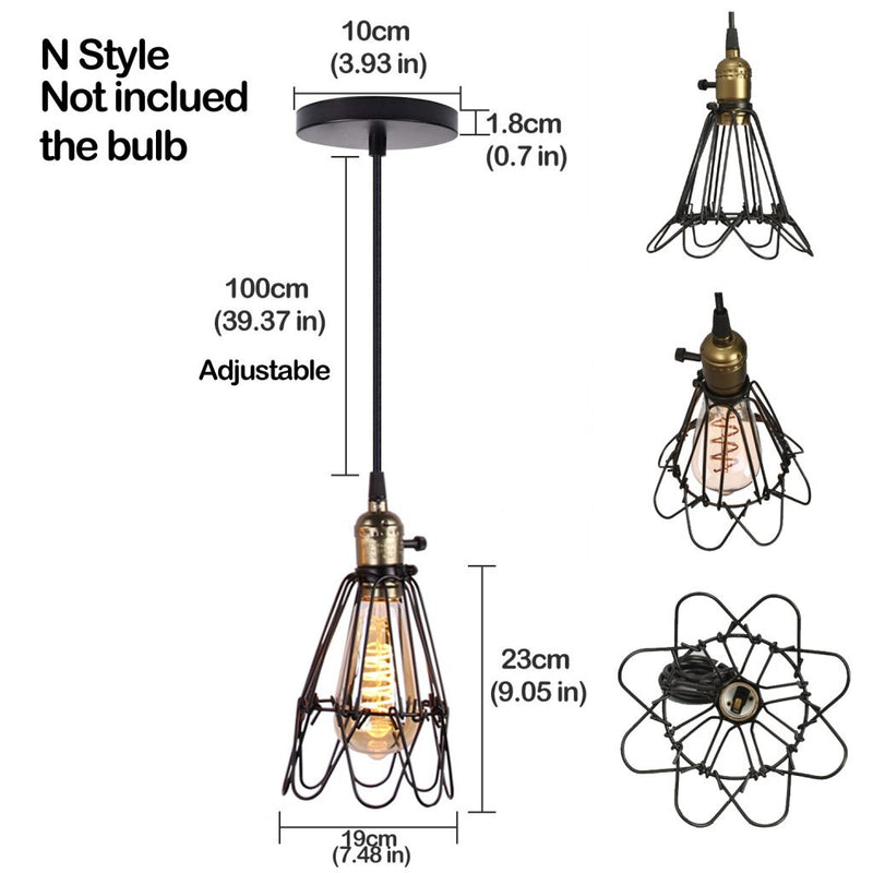 ギャラリービューアに画像をロードする, Homestyle Pro Homestyle MK006-B Industriële Hanglamp 19x23 cm Zwart Metaal