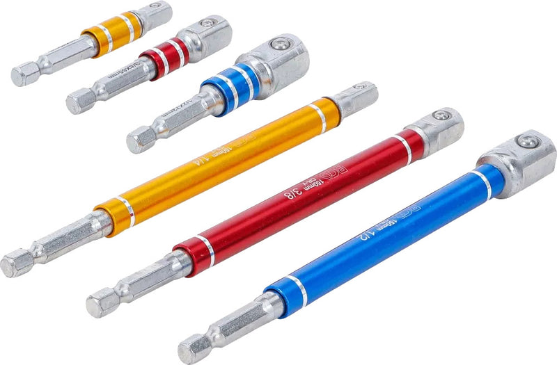 Cargue la imagen en el visor de la galería, Bgs technic adapter set for drills 1 4 , 3 8 , 1 2
