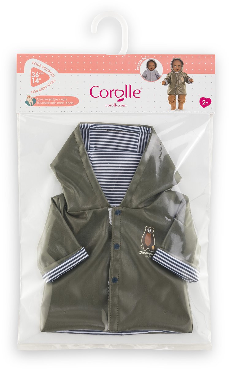 Chargez l'image dans la visionneuse de la galerie, Corolle poppen regenjas - poppenaccessoire 36cm teddybeerprint.