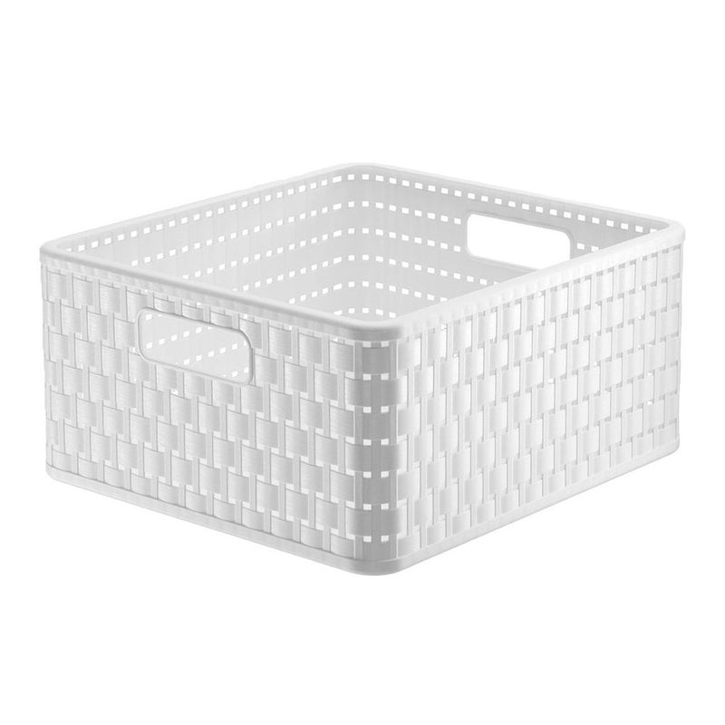 Chargez l'image dans la visionneuse de la galerie, Rotho country mand vierkant 30x30x16 cm 14l wit