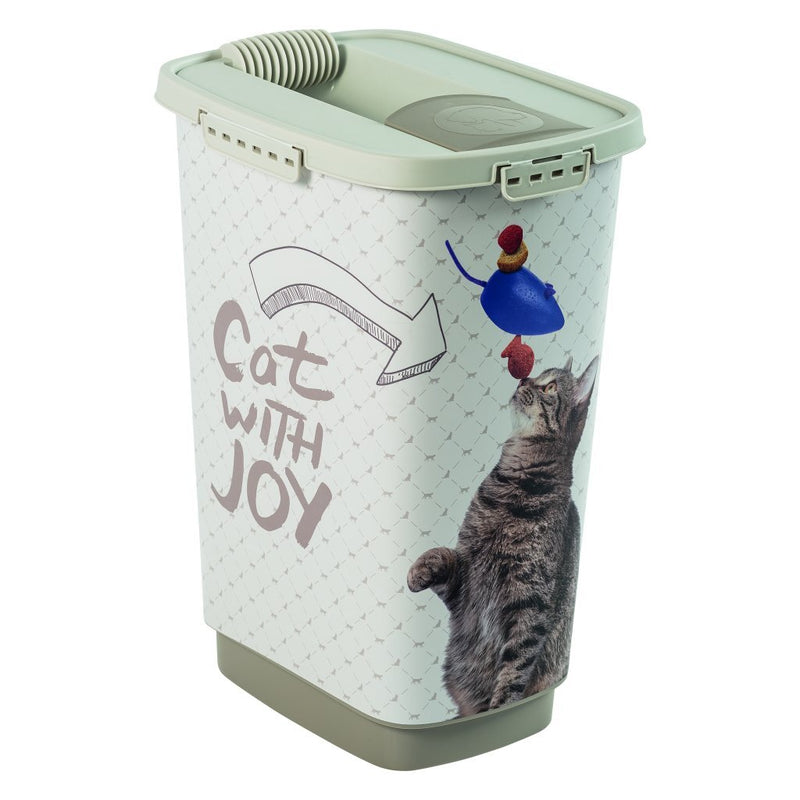 Load image into Gallery viewer, Rotho cody cat pet food container 25l cappuccino zand