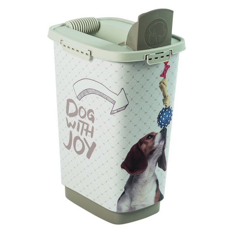 Load image into Gallery viewer, Rotho cody dog pet food container 25l cappuccino zand