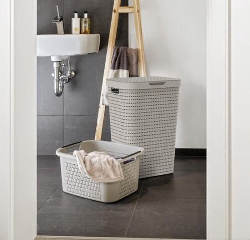 Load image into Gallery viewer, Rotho country wasverzamelaar 55l wit