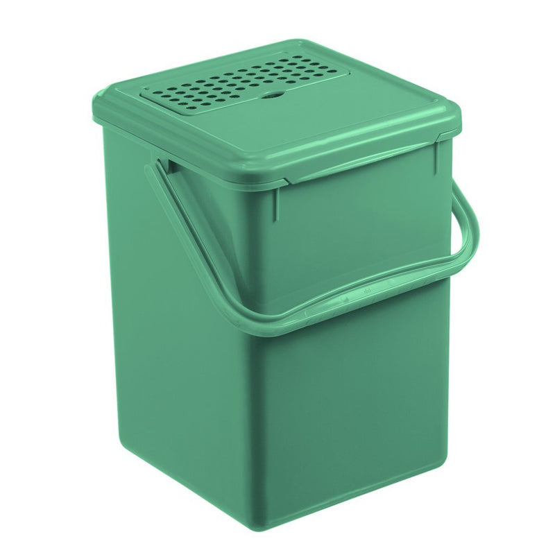 Afbeelding laden in galerijviewer, Rotho bio compostemmer - gft afvalbak 8l - bpa vrij - incl koolstoffilter - groen.