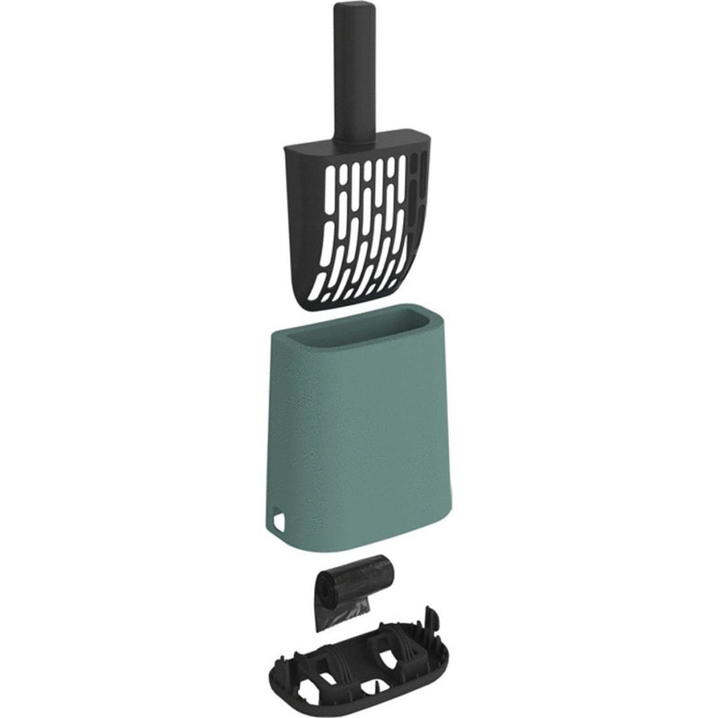 ギャラリービューアに画像をロードする, Rotho mypet cleaning set 16.2x9.1x29 cm - kattenbak - groen antraciet