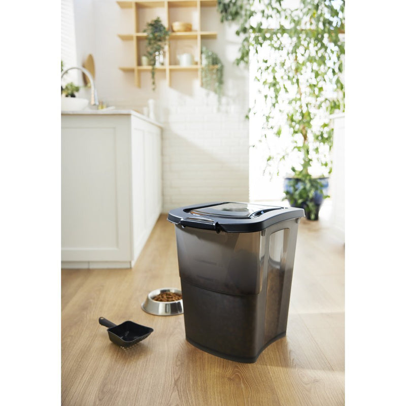 Load image into Gallery viewer, Rotho archie pet food container 38l antraciet transparant