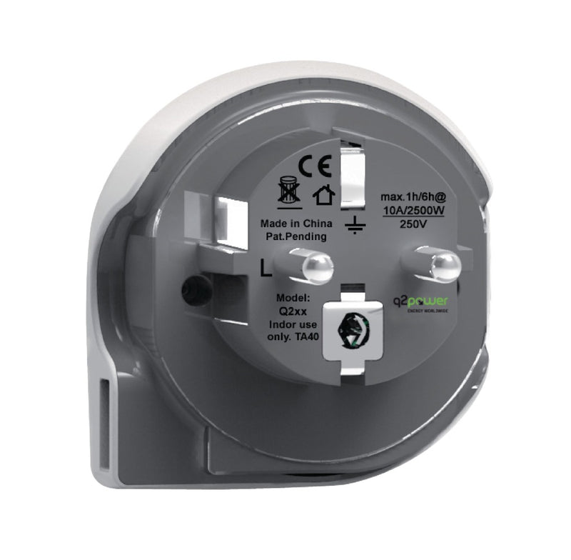 Load image into Gallery viewer, Q2 power 1.100110 reisadapter wereld-naar-europa usb geaard