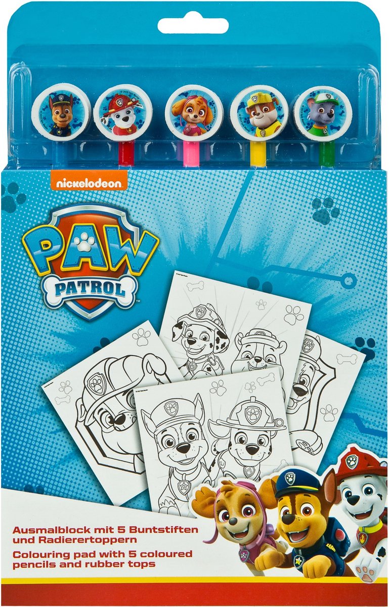 ギャラリービューアに画像をロードする, Undercover - paw patrol coloring pad with coloured pencils