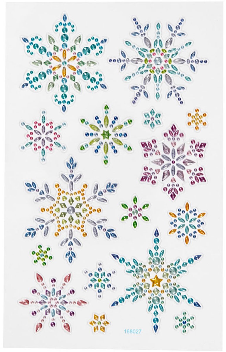 Chargez l'image dans la visionneuse de la galerie, Creativ company diamond stickers - ijskristallen - winter thema stickers - zelfklevende strass stickers - luxe glitter knutselstickers - creatieve versiering - 1 vel