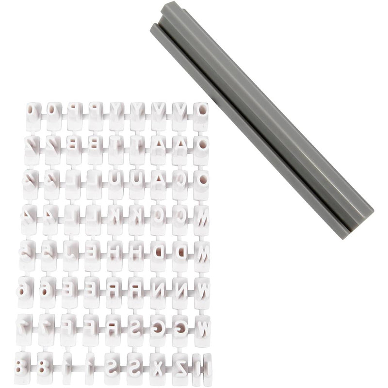 Load image into Gallery viewer, Creativ company https: www.cchobby.nl stempelset-van-rubber-letters-cijfers-h-6-mm-wit-1-set