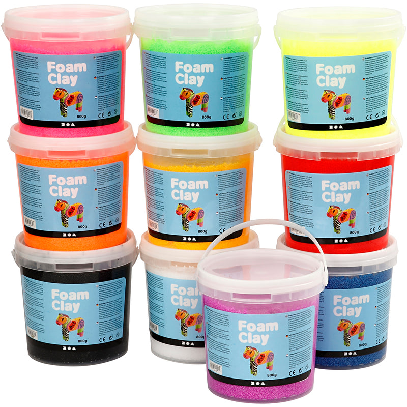 Cargue la imagen en el visor de la galería, Https: www.cchobby.nl foam-clayr-diverse-kleuren-10-emmer-1-doos