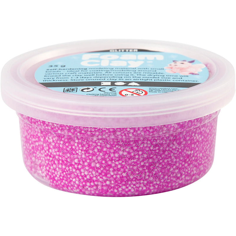 Laden Sie das Bild in Galerie -Viewer, Creativ company https: www.cchobby.nl foam-clayr-glitter-paars-35-gr-1-doosje