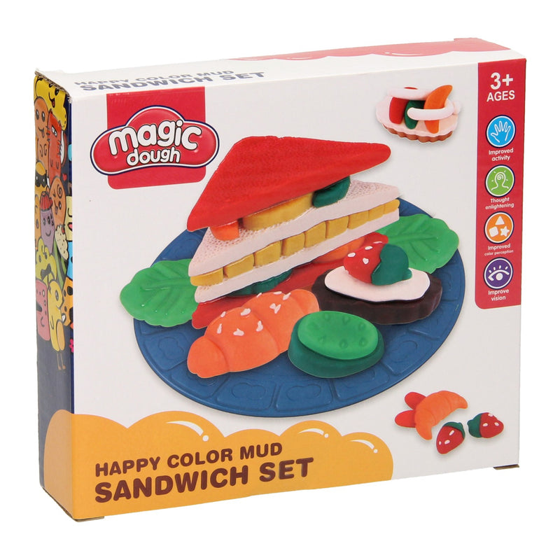 ギャラリービューアに画像をロードする, Lobbes kleiset eten sandwich - 4 kleuren klei