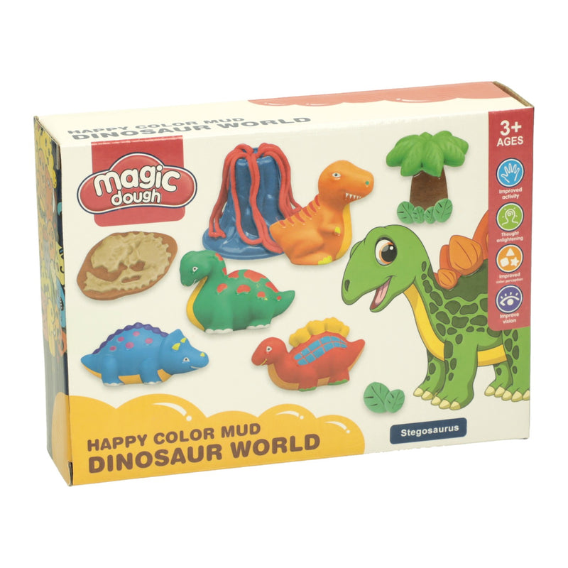 Cargue la imagen en el visor de la galería, Kleiset dinowereld - 4 kleuren klei
