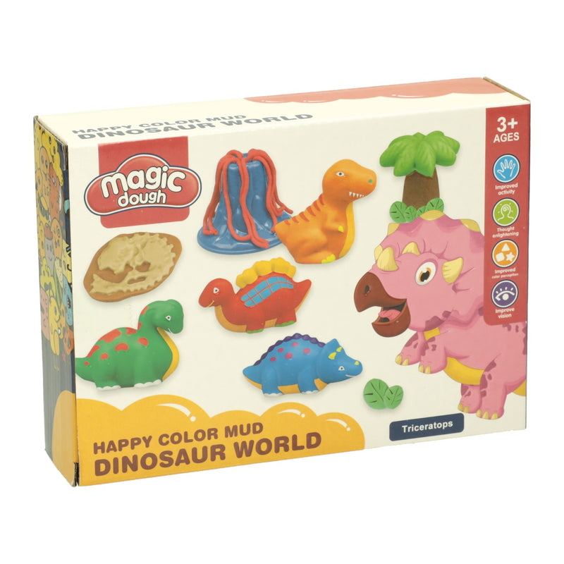 Cargue la imagen en el visor de la galería, Kleiset dinowereld - 4 kleuren klei