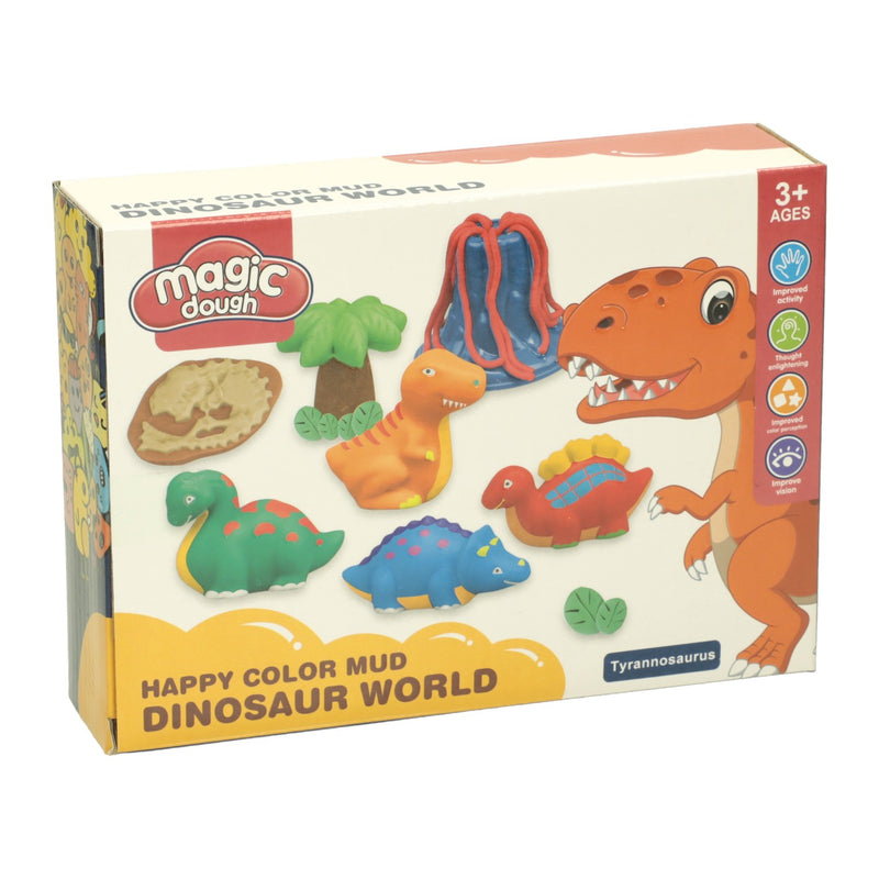Cargue la imagen en el visor de la galería, Kleiset dinowereld - 4 kleuren klei