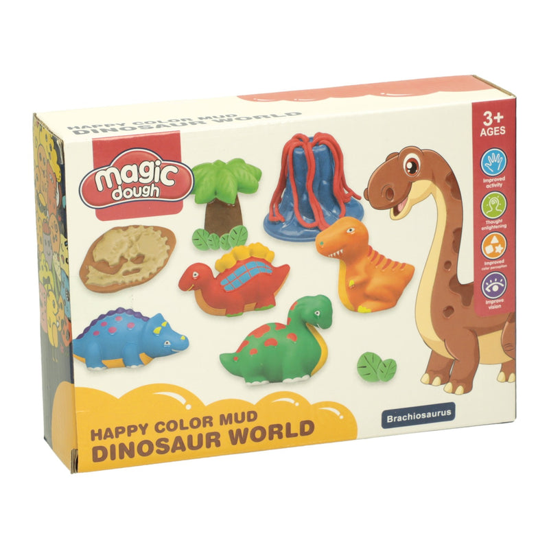 Cargue la imagen en el visor de la galería, Kleiset dinowereld - 4 kleuren klei