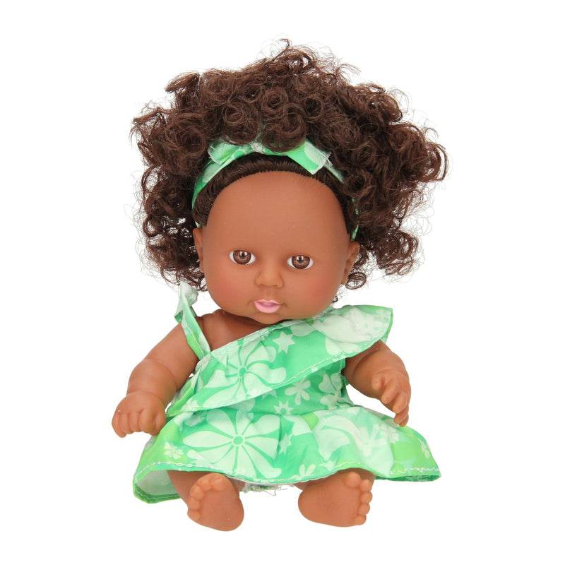 Cargue la imagen en el visor de la galería, Babypop krullen met jurk, 22cm