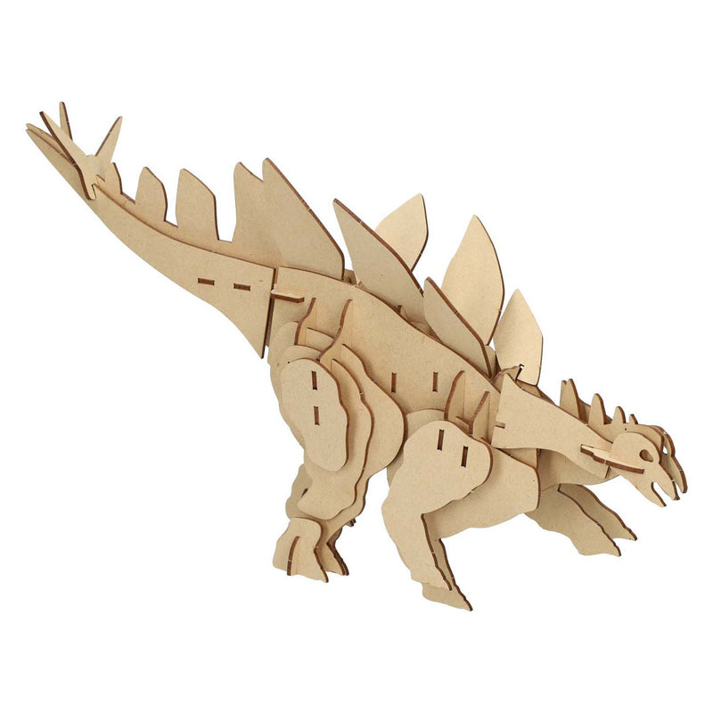 Laden Sie das Bild in Galerie -Viewer, Houten bouwpakket dino 3d stegosaurus