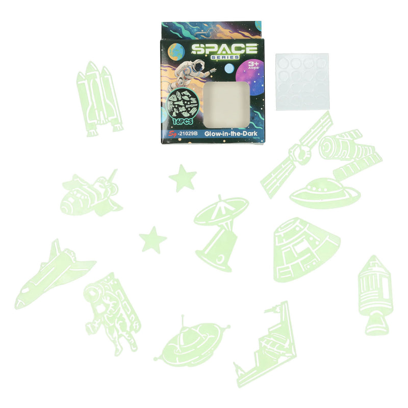 Load image into Gallery viewer, Glow in the dark set ruimte, 16dlg.