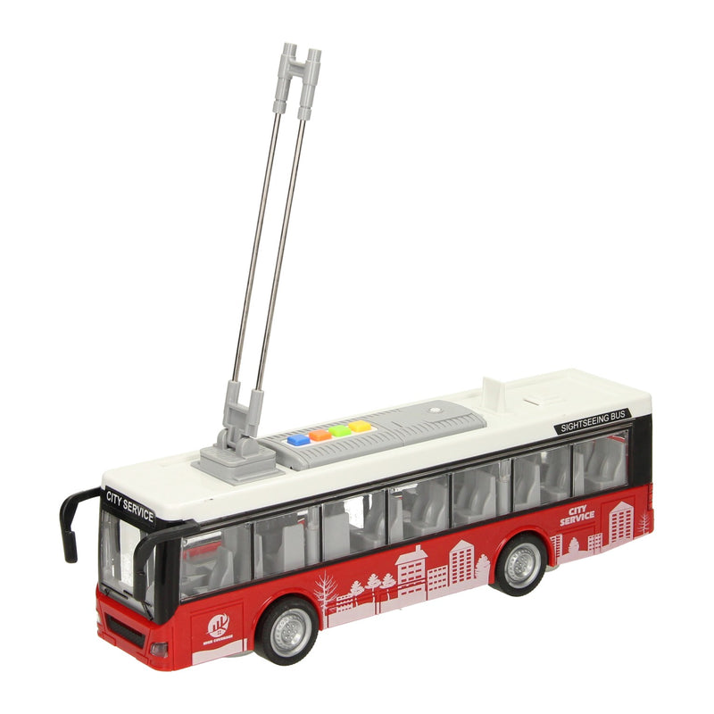 Afbeelding laden in galerijviewer, Lobbes speelgoed bv stadsbus met licht en geluid 1:16