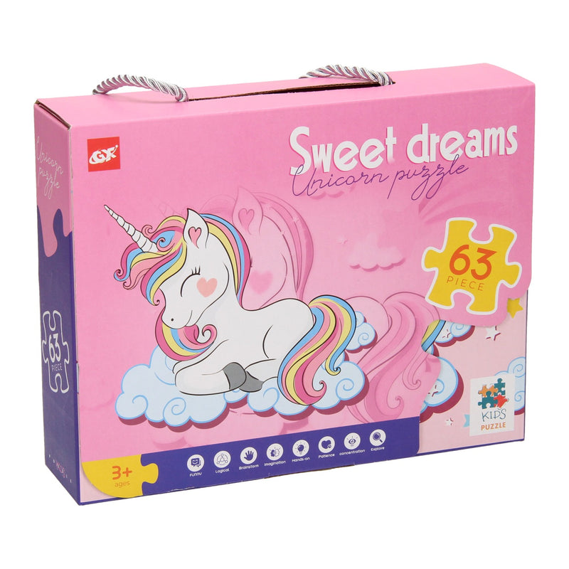 Load image into Gallery viewer, Lobbes speelgoed bv legpuzzel sweet dreams unicorn, 63st.