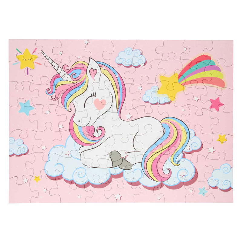 Chargez l'image dans la visionneuse de la galerie, Lobbes speelgoed bv lobbes legpuzzel unicorn karton 63 stukjes fantasie puzzel kinderen.