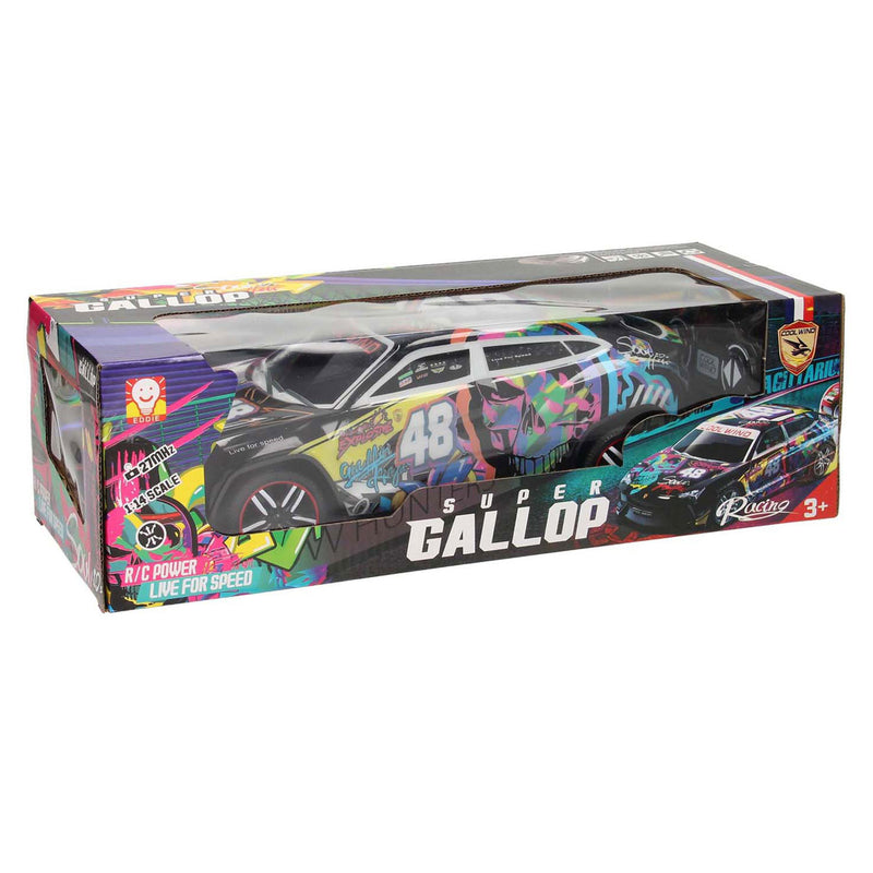 Afbeelding laden in galerijviewer, Lobbes speelgoed bv rc bestuurbare racewagen softbody graffity