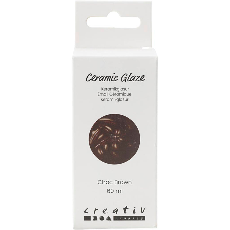 Load image into Gallery viewer, Creativ company keramiek glazuur 984-1101 c dekkend chocolat brown - 60ml