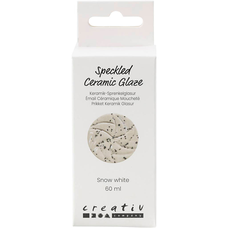 Load image into Gallery viewer, Creativ company https: www.cchobby.nl gespikkeld-keramiekglazuur-999-1060-c-dekkend-snow-white-60-ml-1-doosje
