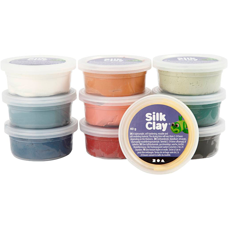 Afbeelding laden in galerijviewer, Creativ company http: www.cchobby.nl silk-clayr-pastelkleuren-10x40-gr-1-doos