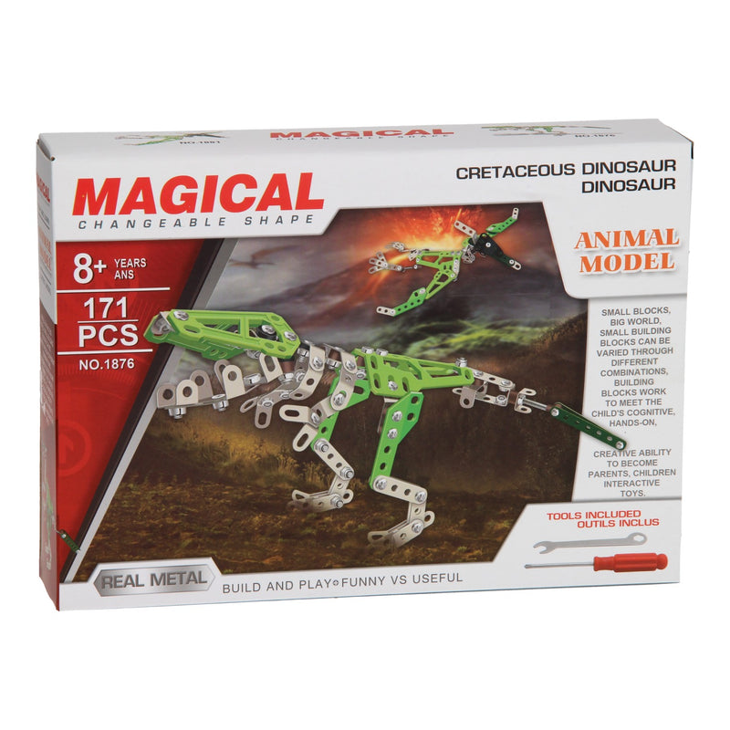 Load image into Gallery viewer, Constructieset metaal dino, 171dlg.