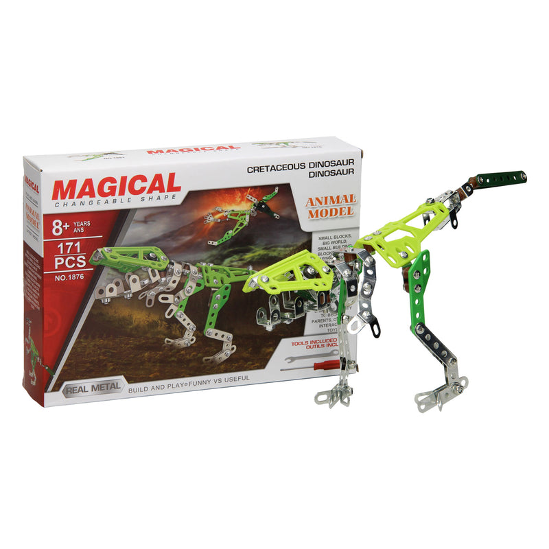 Load image into Gallery viewer, Constructieset metaal dino, 171dlg.