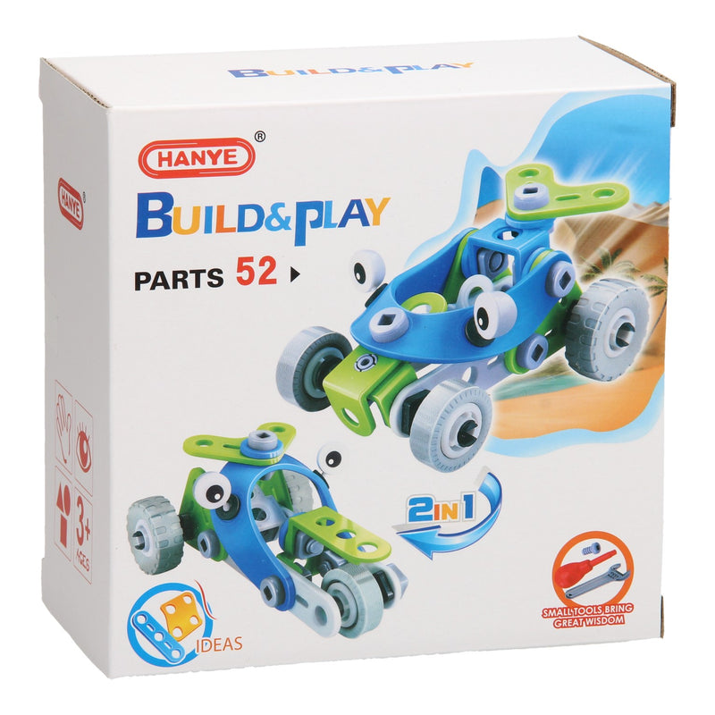 Load image into Gallery viewer, Bouw- en speelset racewagens 2in1, 52dlg.