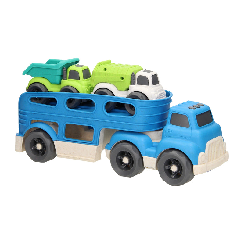 Afbeelding laden in galerijviewer, Lobbes speelgoed bv autotransporter recycle - blauw