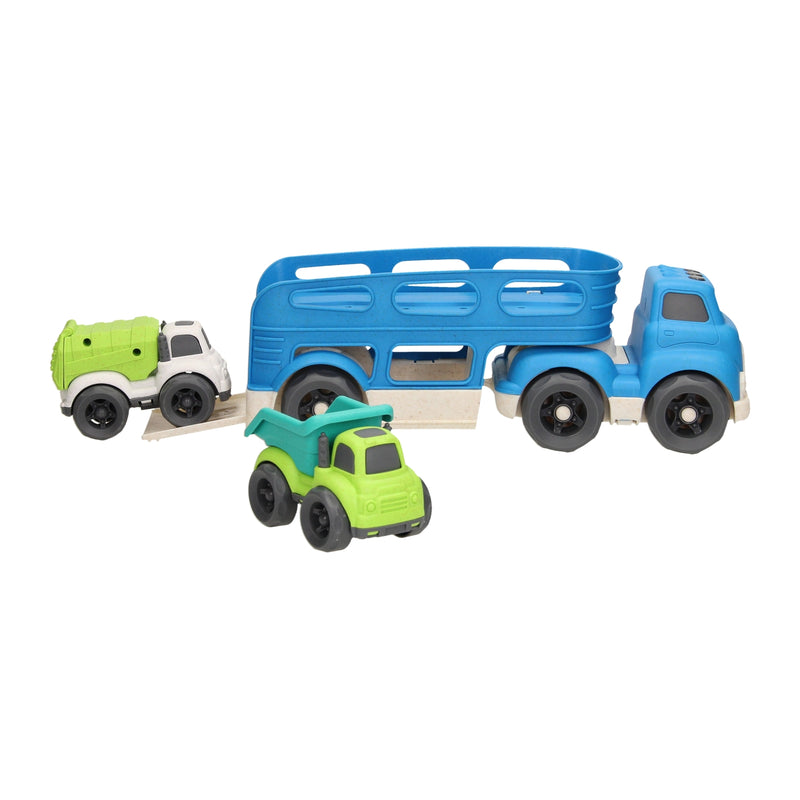 Afbeelding laden in galerijviewer, Lobbes speelgoed bv autotransporter recycle - blauw