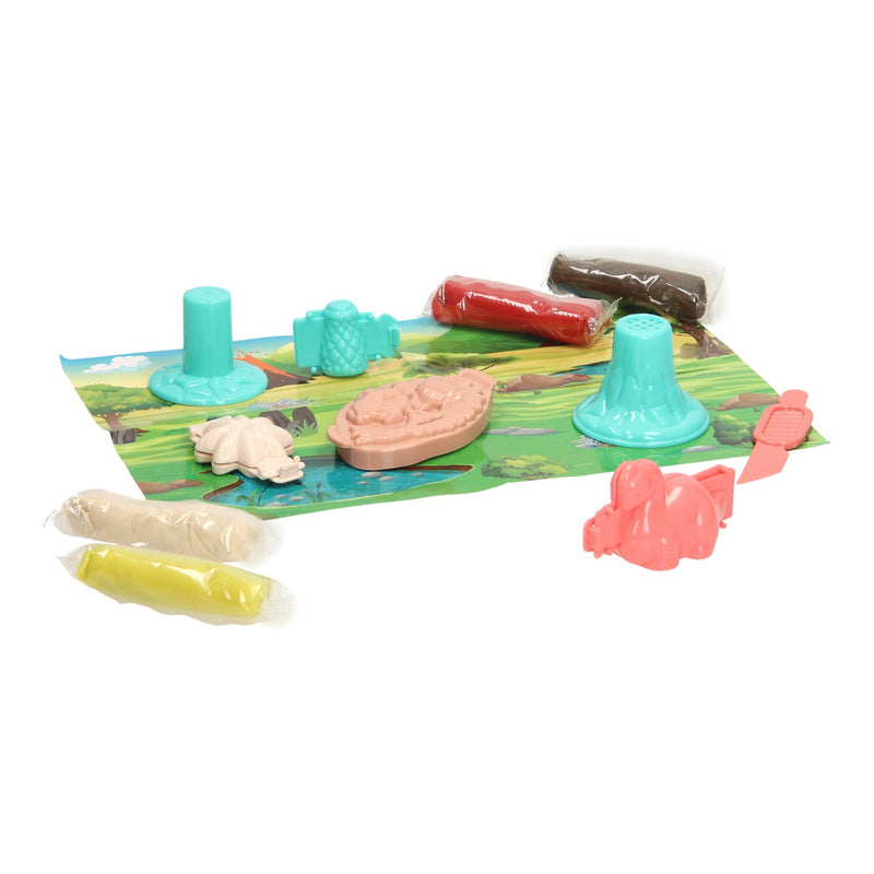 Afbeelding laden in galerijviewer, Lobbes speelgoed bv lobbes kleisetje dino's - klei speelgoed voor kinderen - 4 kleuren.