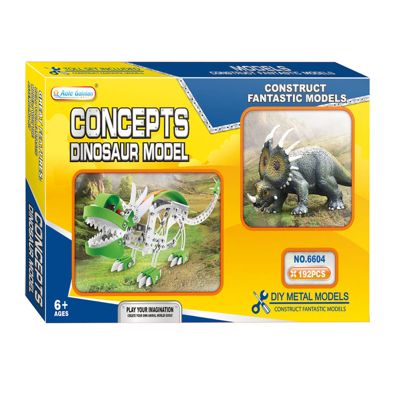 Cargue la imagen en el visor de la galería, Lobbes metalen bouwset dino triceratops