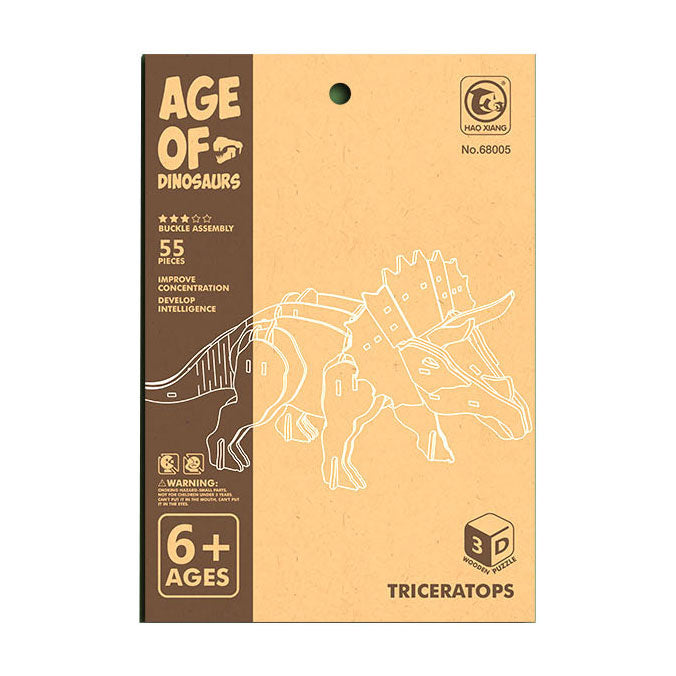 Afbeelding laden in galerijviewer, Lobbes houten bouwpakket 3d triceratops