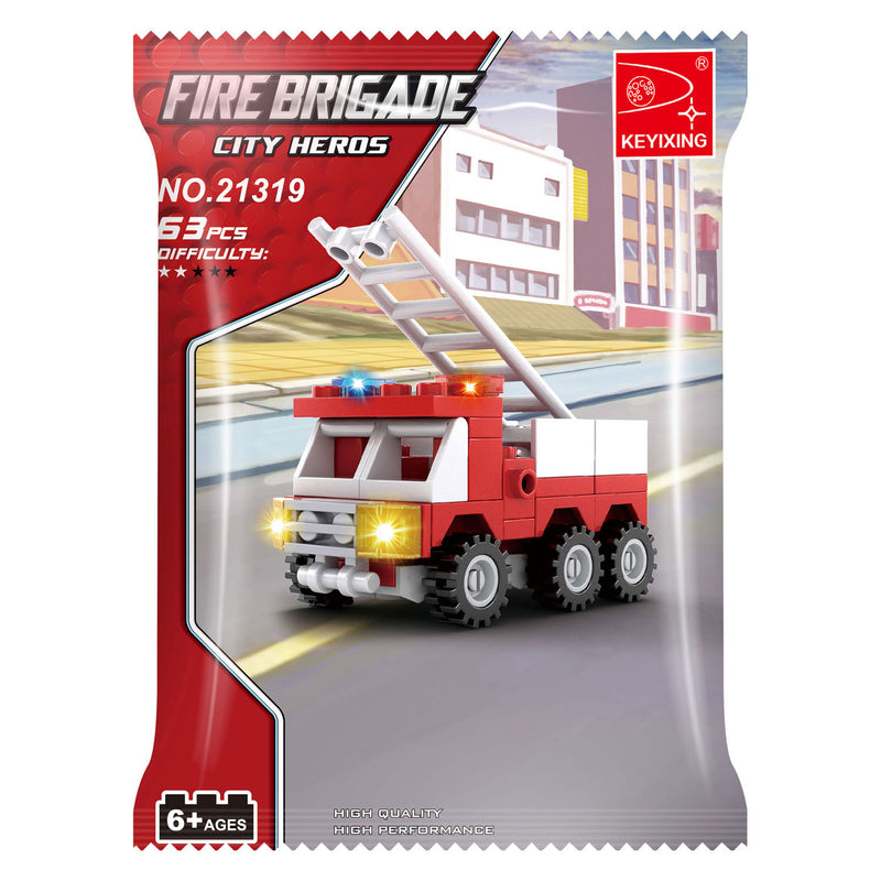 Cargue la imagen en el visor de la galería, Bouwset brandweer ladderwagen - 63dlg.